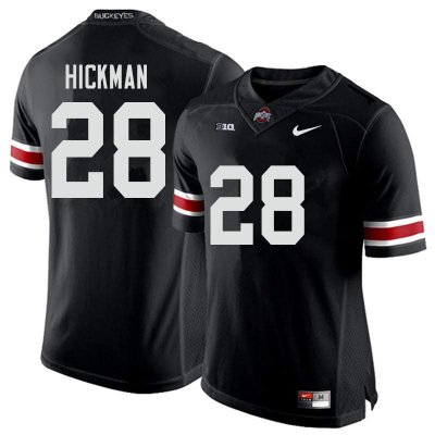 NCAA Ohio State Buckeyes Men's #28 Ronnie Hickman Black Nike Football College Jersey TOE6445YO